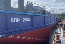 ООО «Самусьский судостроительно-судоремонтный завод» спустил на воду баржу «БПМ-2502» пр. RDB 66.68М