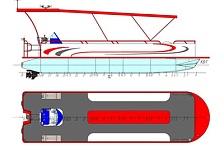 РЦПКБ «Стапель» выполнил проект прогулочного пассажирского катамарана. 