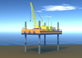 Несамоходная плавучая строительная площадка для прибрежных акваторий (проект Р4977)